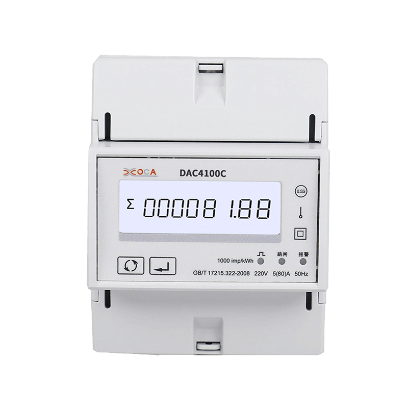 DAC4100C Satu Fasa 2 Wayar DIN Rail Modbus Smart Energy Meter dengan Relay