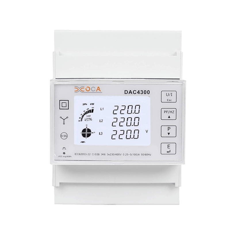 Dac4300 DIN Rel LCD Tiga Fasa dengan Meter Tenaga Transformer