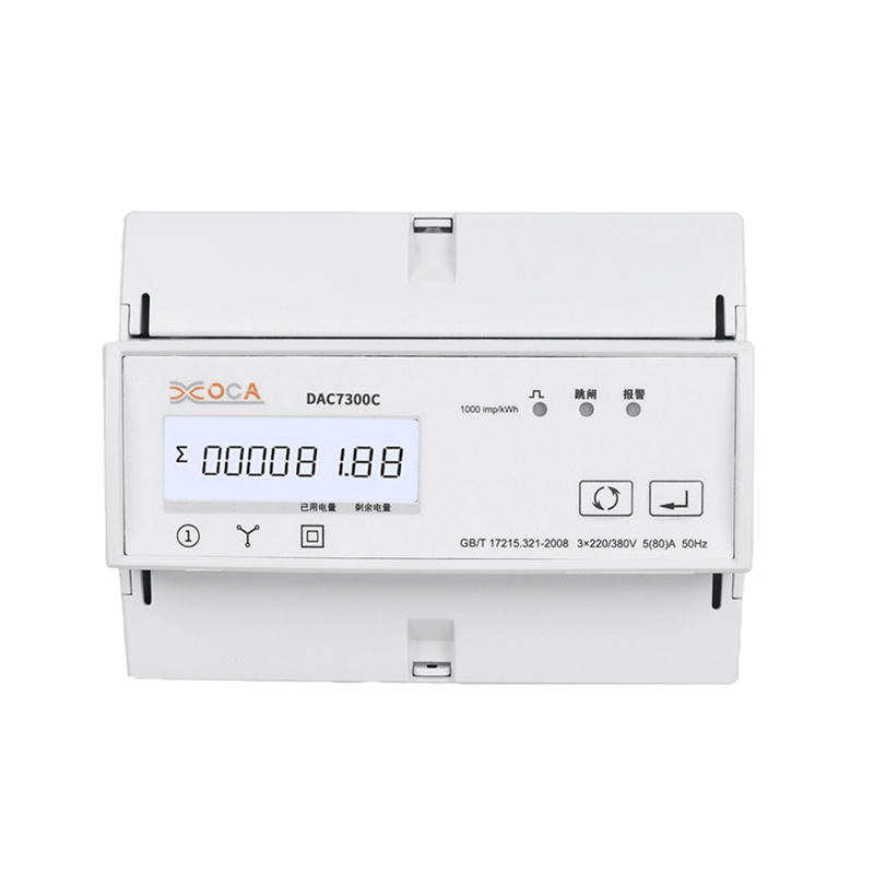 DAC7300C DIN Rel Tiga Fasa Modbus AC Relay Meter Tenaga Elektrik