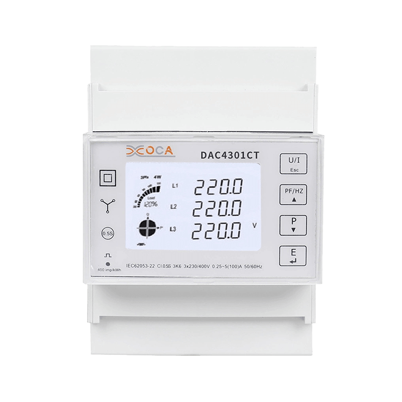 Dac4301CT DIN Rel AC Tiga Fasa dengan Meter Tenaga Transformer