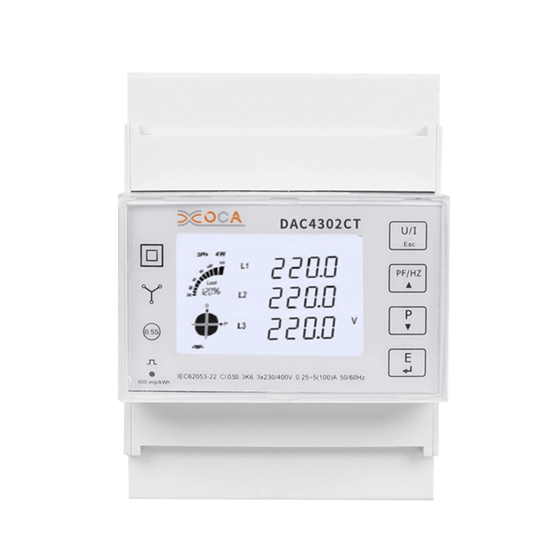 Dac4302CT DIN Rel AC Tiga Fasa Meter Tenaga Pintar