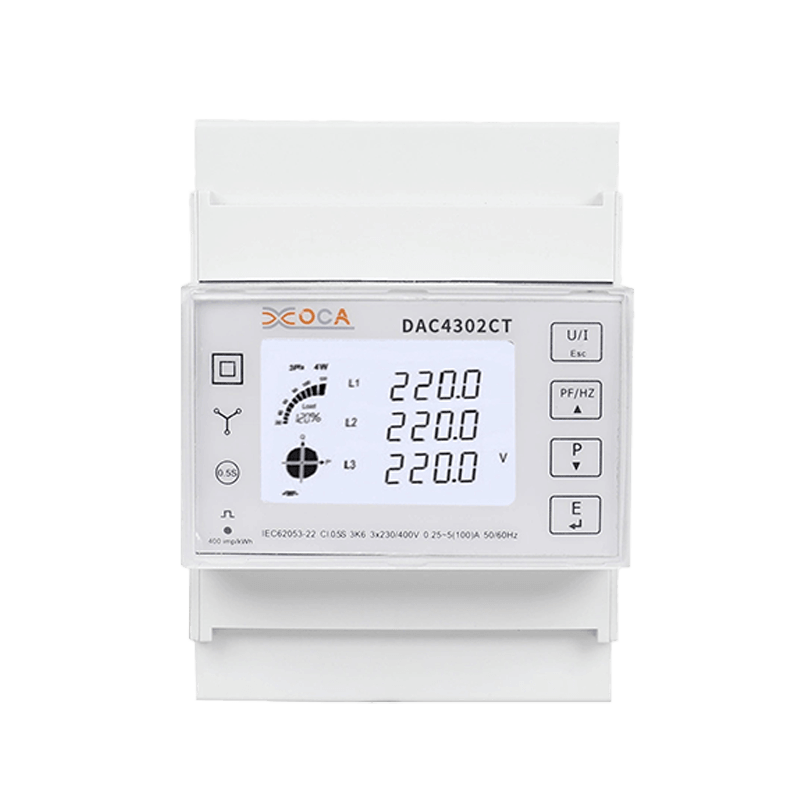 Dac4302CT DIN Rel AC Tiga Fasa Modbus Smart Energy Meter Multimeter