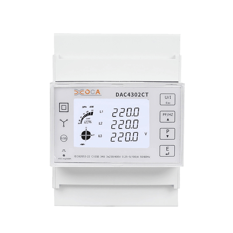 Dac4302CT DIN Rel Tiga Fasa Modbus Tuya Meter Tenaga Elektrik Meter Kuasa