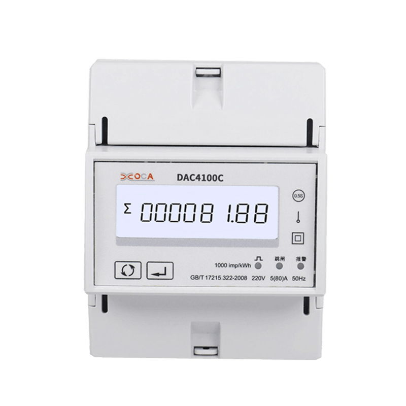 DAC4100C Satu Fasa DIN Rel Modbus Meter Tenaga Kawalan Jauh Pintar