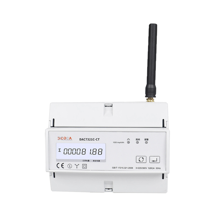 Dac7321C-CT DIN Rail Wireless dengan CT Electronic Smart Energy Meter