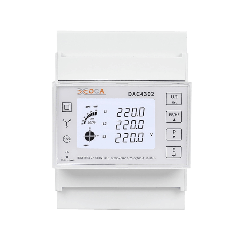 Dac4302 DIN Rel AC Tiga Fasa 2t Meter Kuasa Elektrik