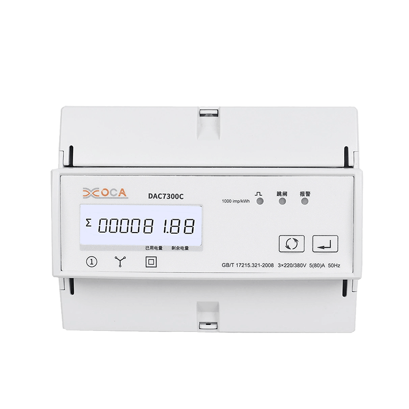 DAC7300C DIN Rel Tiga Fasa Modbus AC Relay Meter Tenaga Elektrik